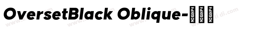 OversetBlack Oblique字体转换